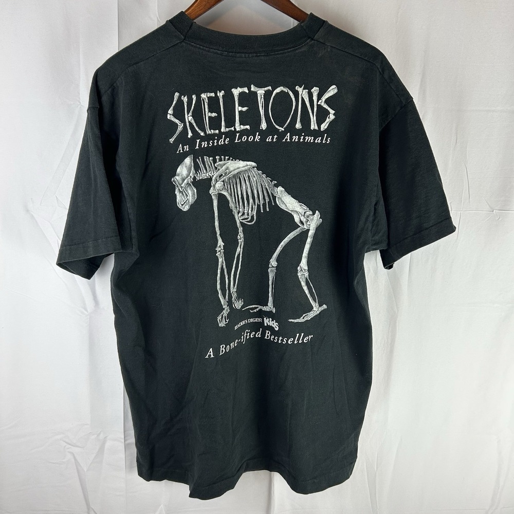 VTG Skeletons Inside Look At Animals Readers Digest Shirt XL 90s Single Stitch